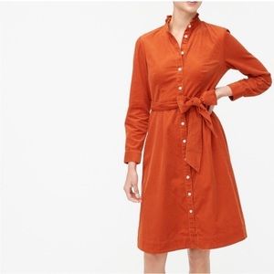 📸🍂J. Crew Corduroy Ruffle Neck Dress for fall photo shoots!